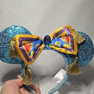 Disney Blue and Gold Sequin Mouse Ears Headband